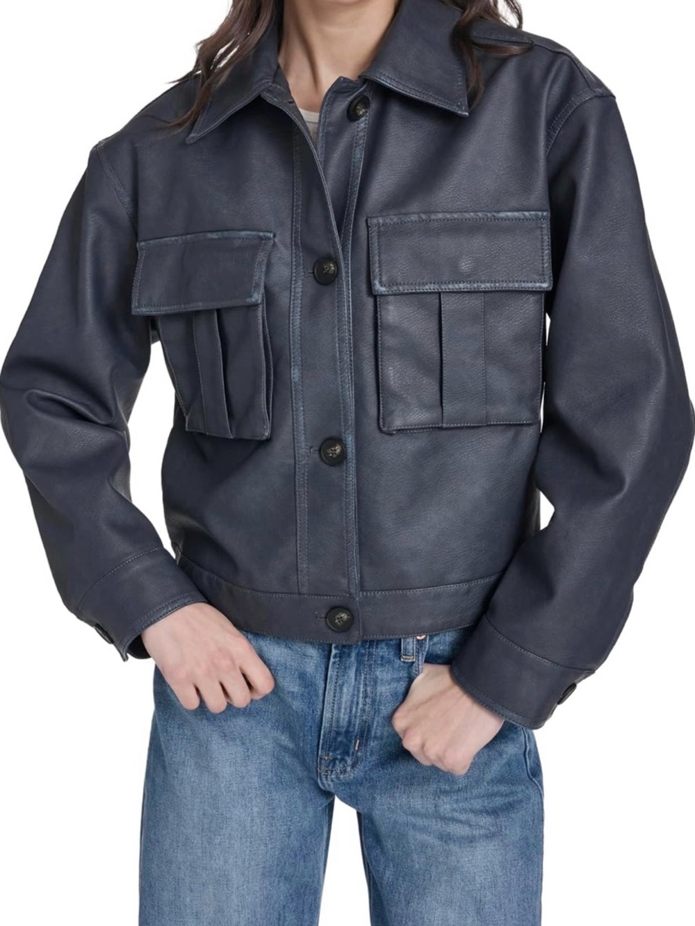 Levi's Women's Button Closure Shacket with Chest Pockets Size Medium